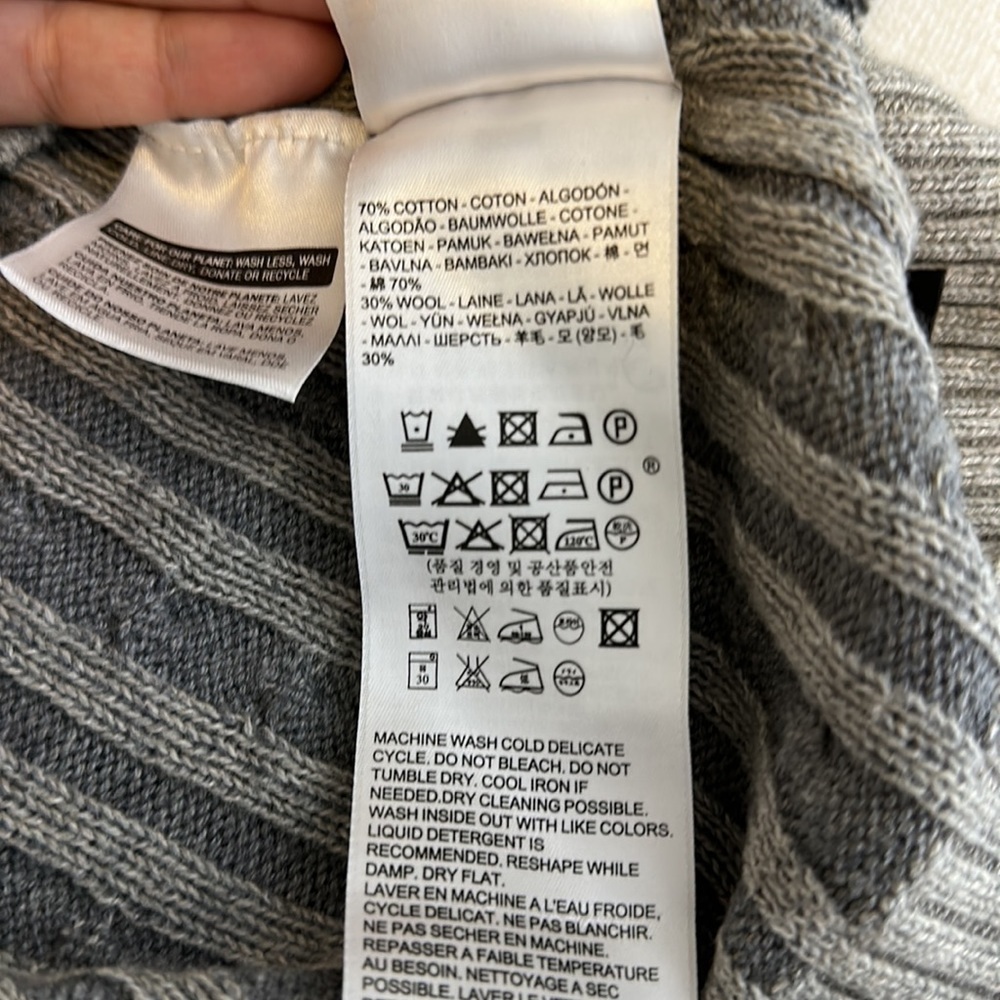 Levi’s Wool Blend Cable Knit Pullover Sweater Gre… - image 7